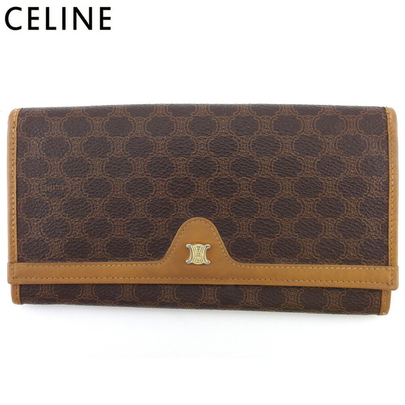 Celine macadam leather long brown Wallet beige - Picture 1 of 6